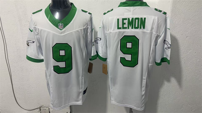 Men's Philadelphia Eagles #9 Makai Lemon White 2026 Draft F.U.S.E Vapor Untouchable Limited Stitched Football Jersey
